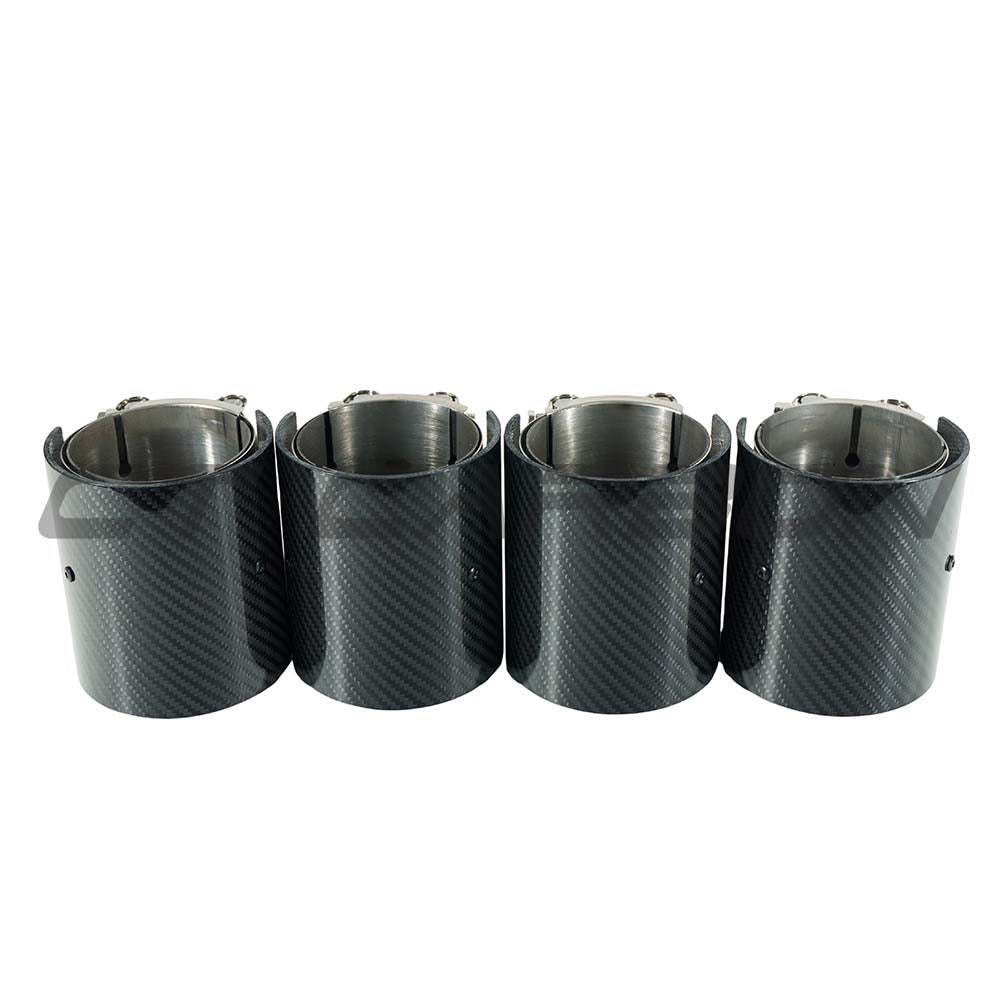 CT CARBON BMW M2, M3, M4 G87/G80/G81/G82/G83 CARBON EXHAUST TIPS - CHROME STRAIGHT CUT (SET OF 4) | SWISS HOMOLOGATED