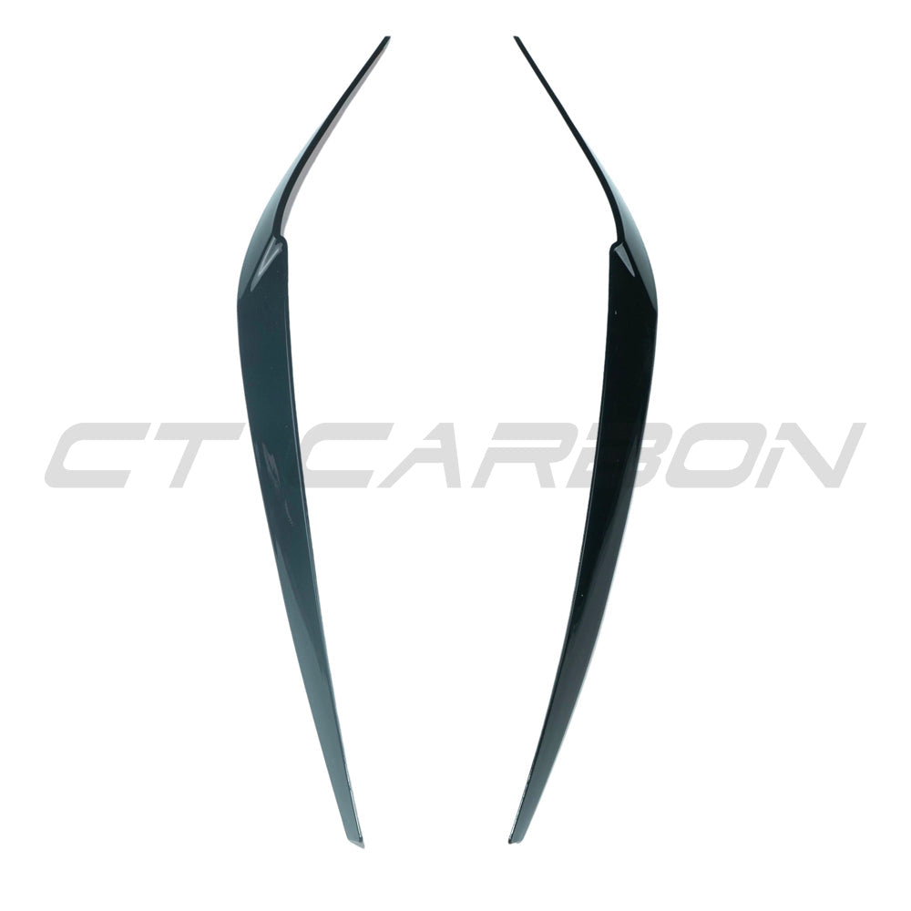 CT CARBON BMW 5 SERIES G30 GLOSS BLACK HEADLIGHT EYEBROWS/EYELIDS | SWISS HOMOLOGATED