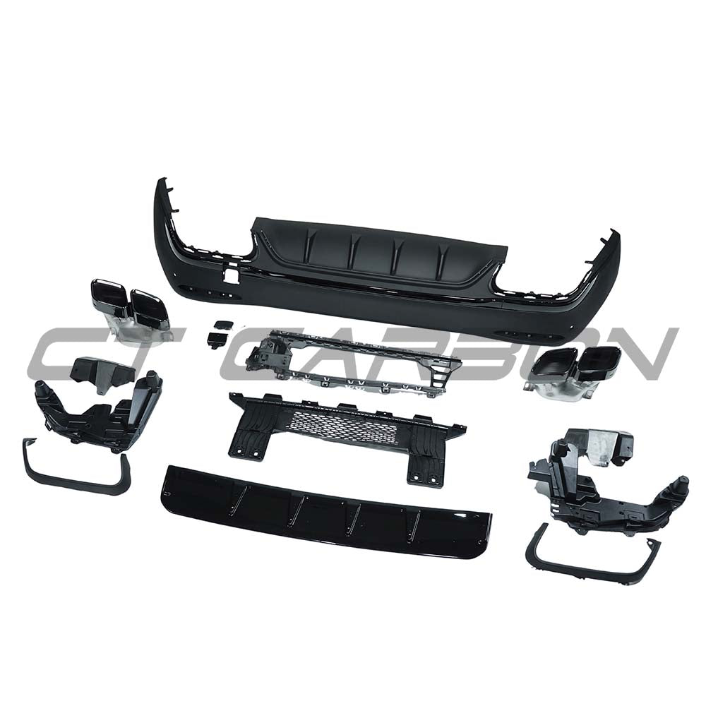 CT CARBON MERCEDES X254 GLC 2023+ REAR DIFFUSER WITH TIPS | SWISS HOMOLOGATED