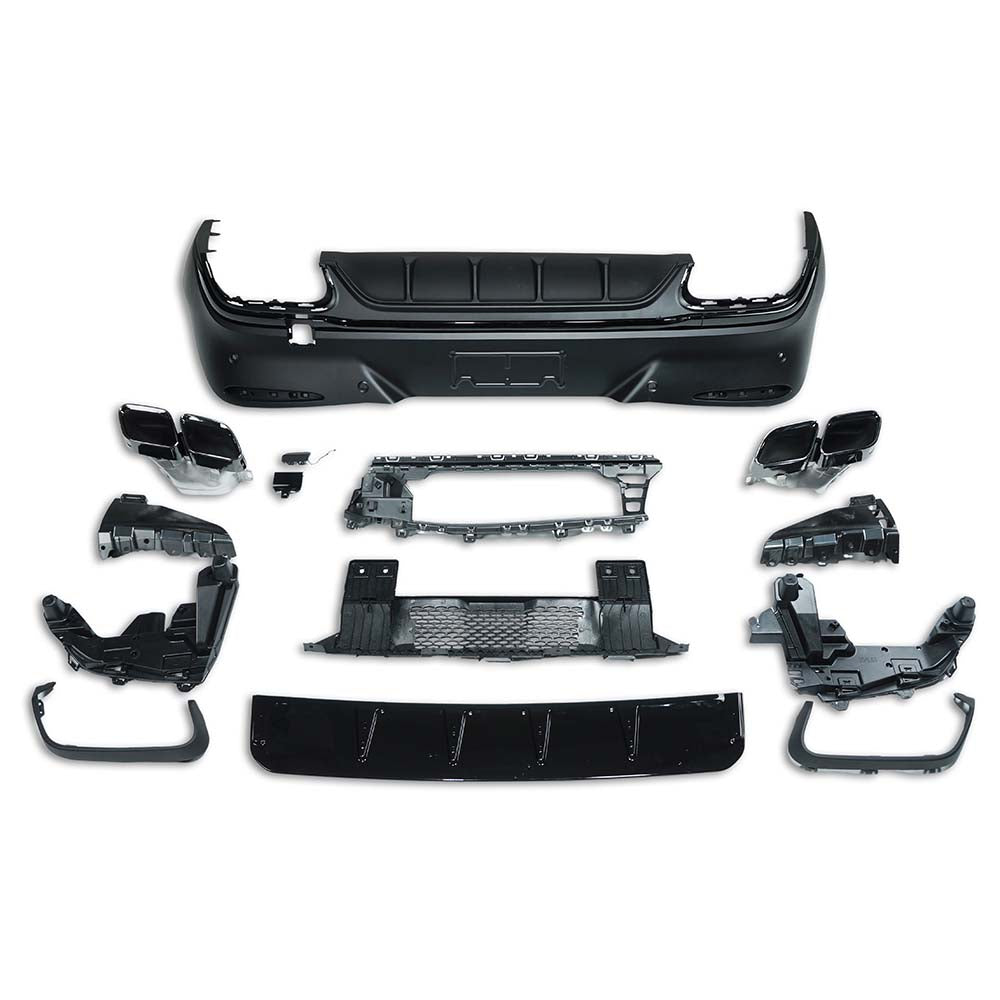 CT CARBON MERCEDES C254 GLC43/GLC63 AMG COUPE 2024-2025 DIFFUSER WITH EXHAUST TIPS | SWISS HOMOLOGATED