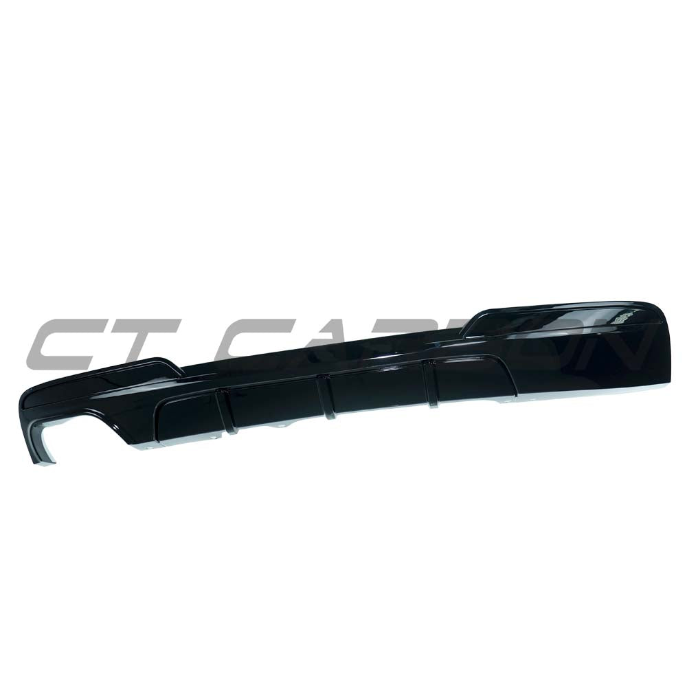 CT CARBON BMW F10/F18 5 SERIES PRE-LCI GLOSS BLACK TWIN LEFT DIFFUSER - V2 | SWISS HOMOLOGATED