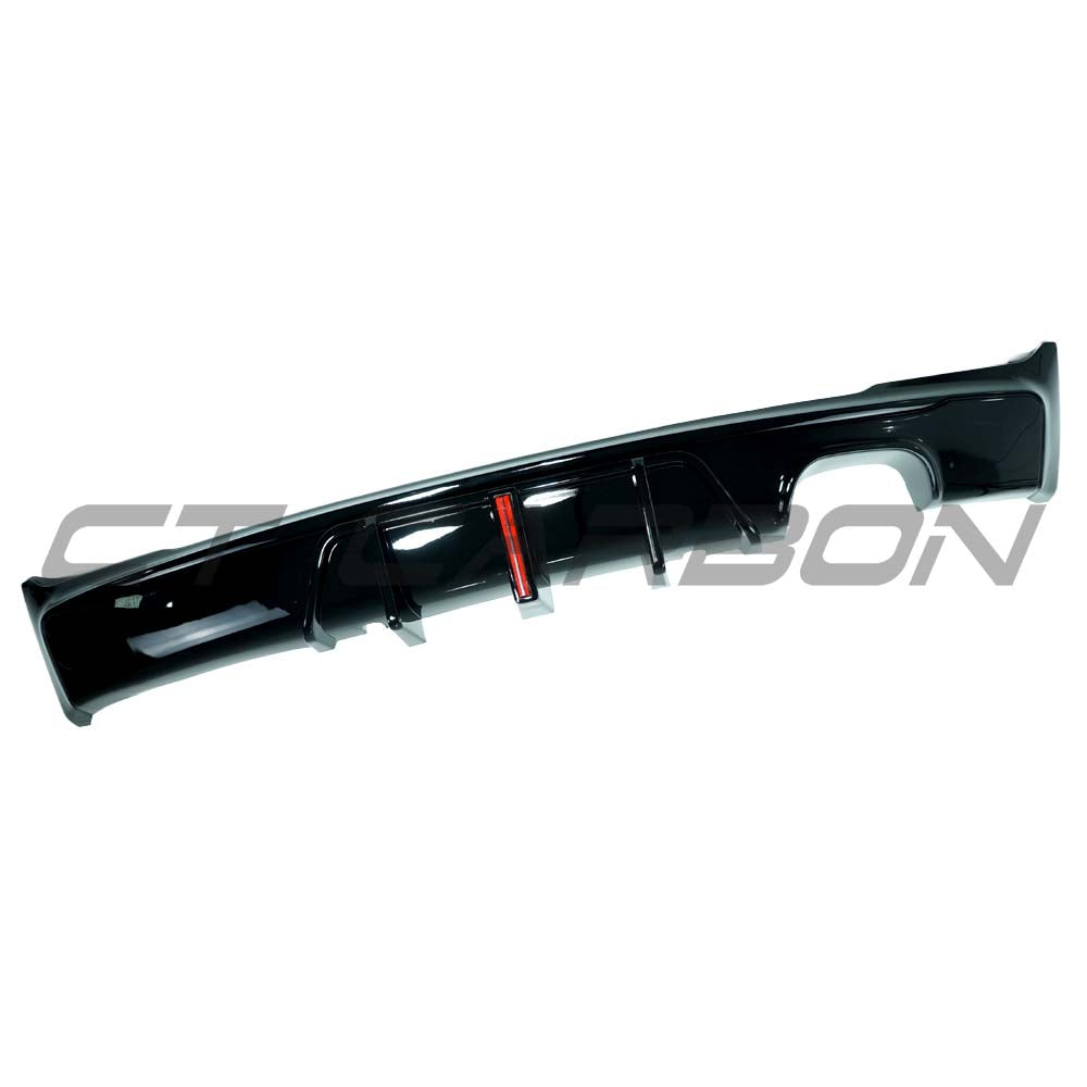 CT CARBON BMW F22/F23 2 SERIES 2014-2020 GLOSS BLACK LED TWIN LEFT DIFFUSER MP STYLE | SWISS HOMOLOGATED