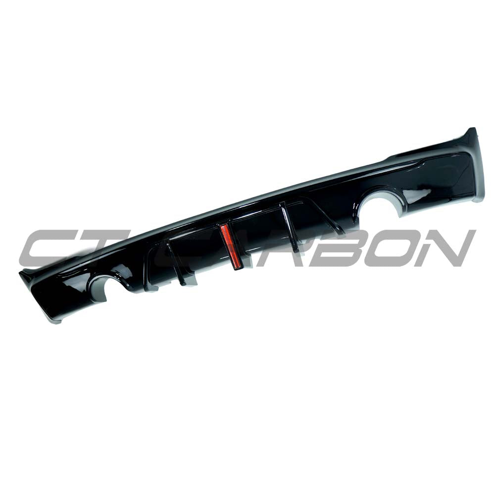 CT CARBON BMW F22/F23 2 SERIES 2014-2020 GLOSS BLACK DUAL EXHAUST DIFFUSER MT STYLE | SWISS HOMOLOGATED