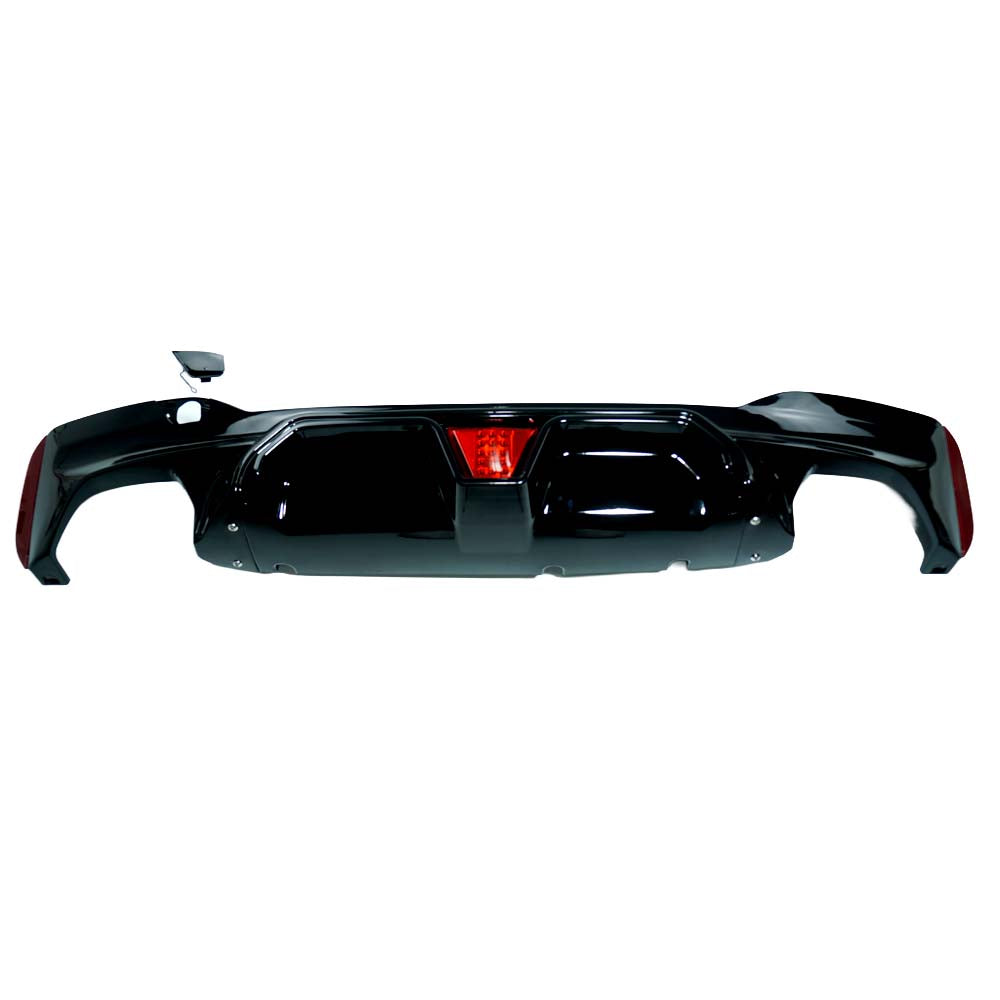 CT CARBON BMW G30/G38 5 SERIES 2016-2020 PRE-LCI GLOSS BLACK DUAL EXHAUST DIFFUSER WITH LED | SWISS HOMOLOGATED