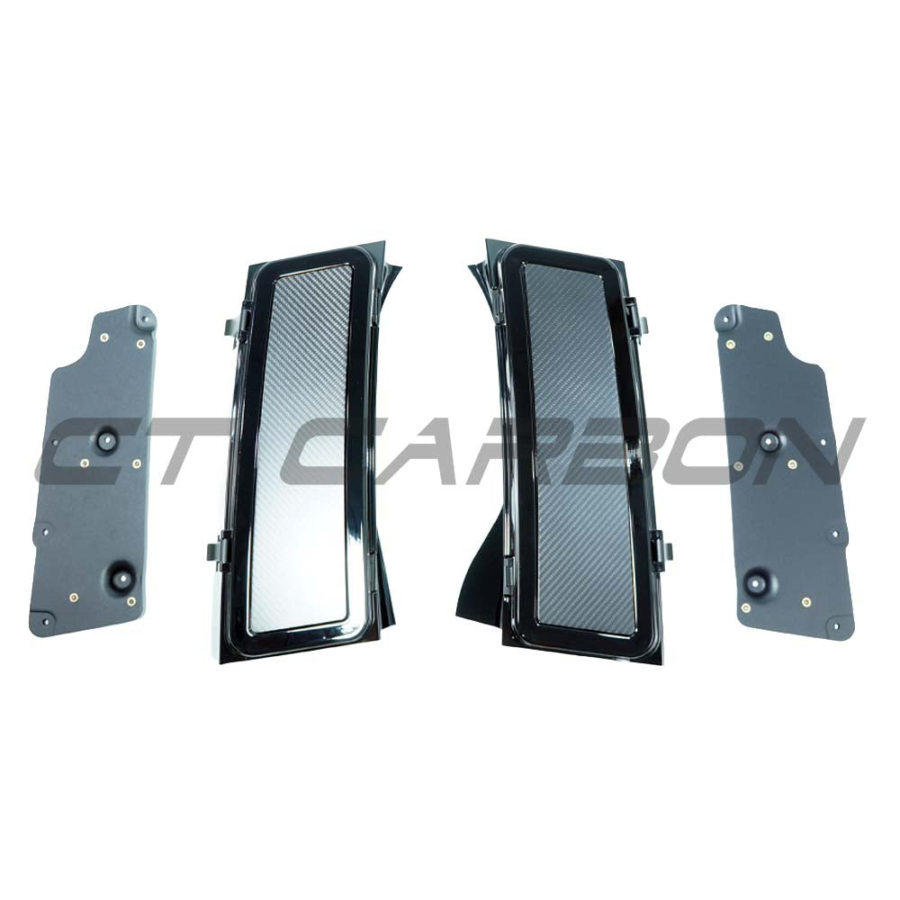 CT CARBON LAND ROVER DEFENDER L663 90/110/130 CARBON FIBRE REAR WINDOW STORAGE BOXES | SWISS HOMOLOGATED