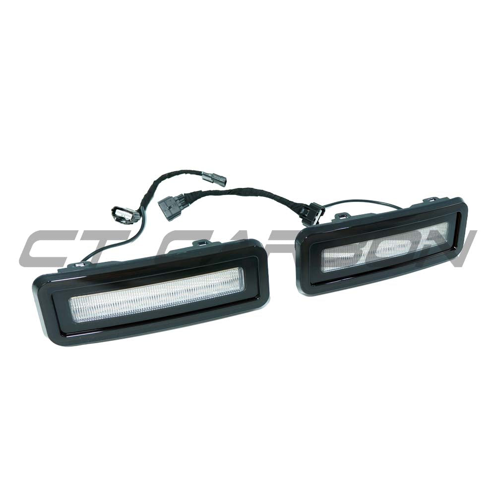 CT CARBON LAND ROVER DEFENDER L663 90/110/130 GLOSS BLACK REAR REVERSE LIGHTS | NO HOMOLOGATION