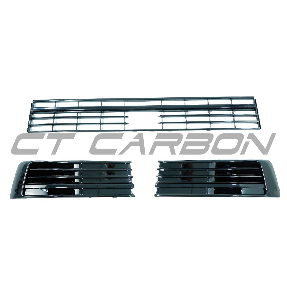 CT CARBON VOLKSWAGEN TRANSPORTER T6 2015-2019 GLOSS BLACK GRILLES WITH ACC | HOMOLOGATION IN PROCESS