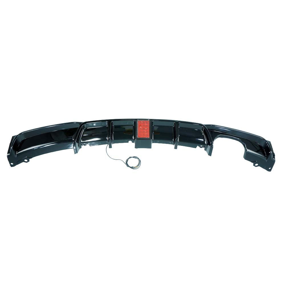 CT CARBON BMW F30/F31 3 SERIES 2012-2019 GLOSS BLACK TWIN EXIT DIFFUSER WITH LED | SWISS HOMOLOGATED