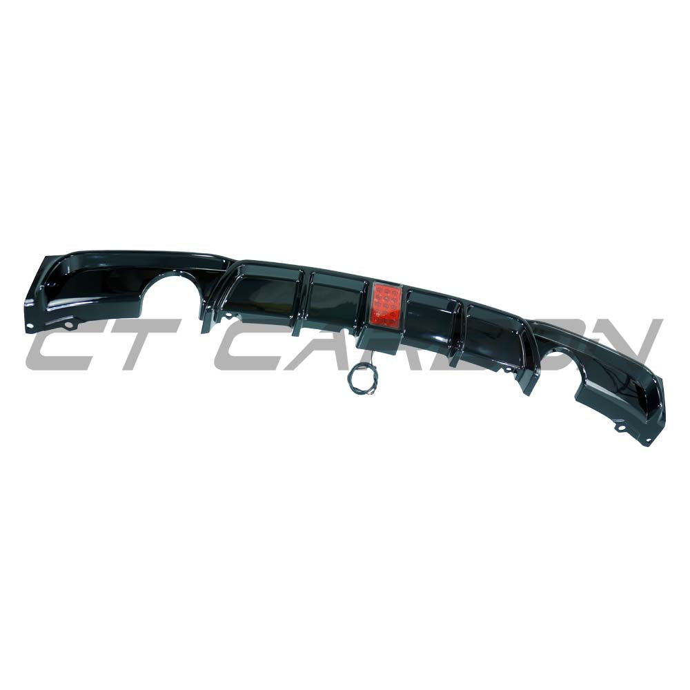 CT CARBON BMW F30/F31 3 SERIES 2012-2019 GLOSS BLACK DUAL EXIT DIFFUSER WITH LED | SWISS HOMOLOGATED