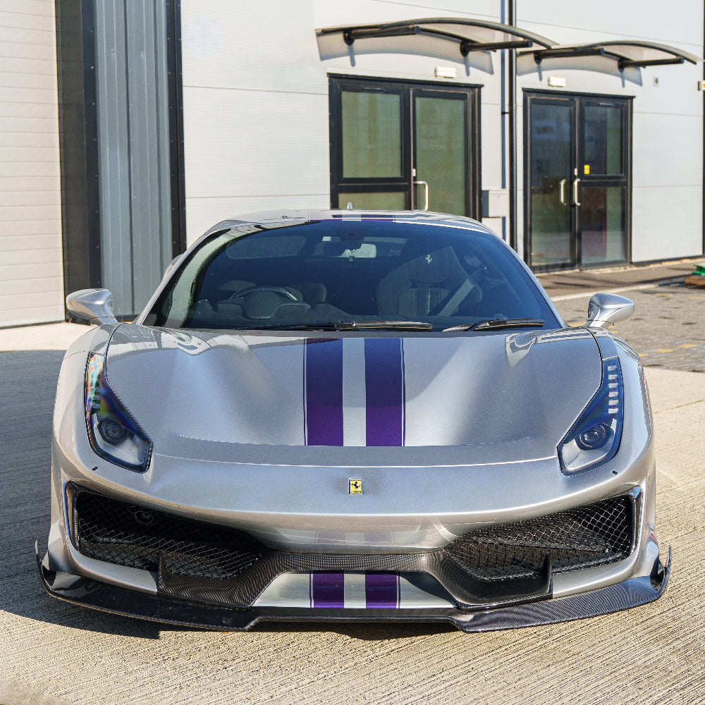CT CARBON FERRARI 488 PISTA CARBON FIBRE SPLITTER - CT DESIGN | HOMOLOGATION IN PROCESS