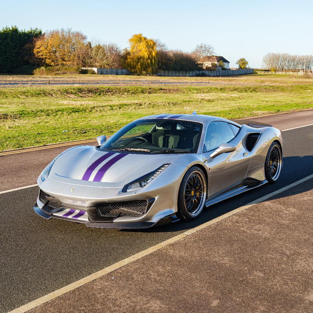 CT CARBON FERRARI 488 PISTA CARBON FIBRE SIDE SKIRTS - CT DESIGN | SWISS HOMOLOGATED