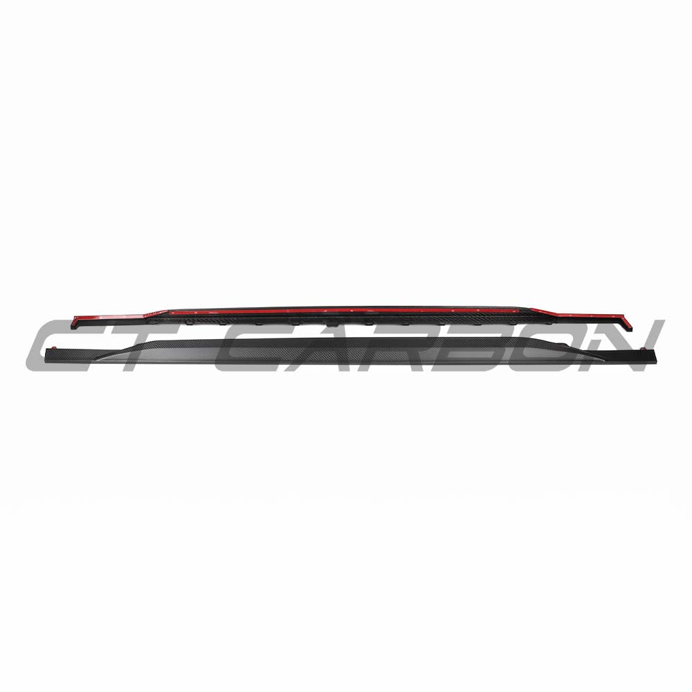 CT CARBON AUDI RS6/RS7 C8 AVANT MATTE CARBON FIBRE SIDE SKIRTS - CT DESIGN - V2 | SWISS HOMOLOGATED