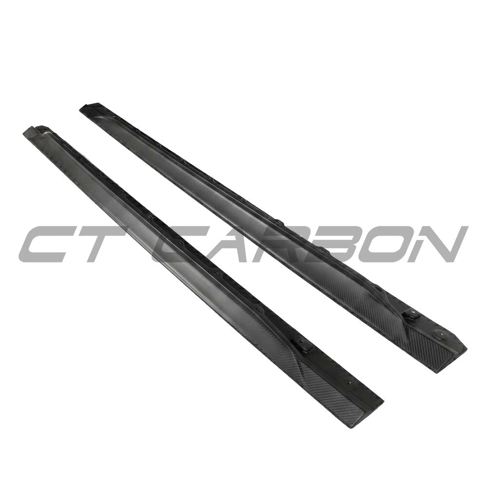 CT CARBON AUDI RS3 8Y 2022+ MATTE CARBON FIBRE SIDE SKIRTS - CT DESIGN V2 | SWISS HOMOLOGATED