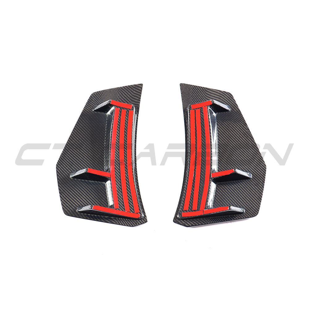 CT CARBON AUDI R8 V10 GEN 2 2015-2019 CARBON FIBRE REAR BUMPER CORNERS | SWISS HOMOLOGATED