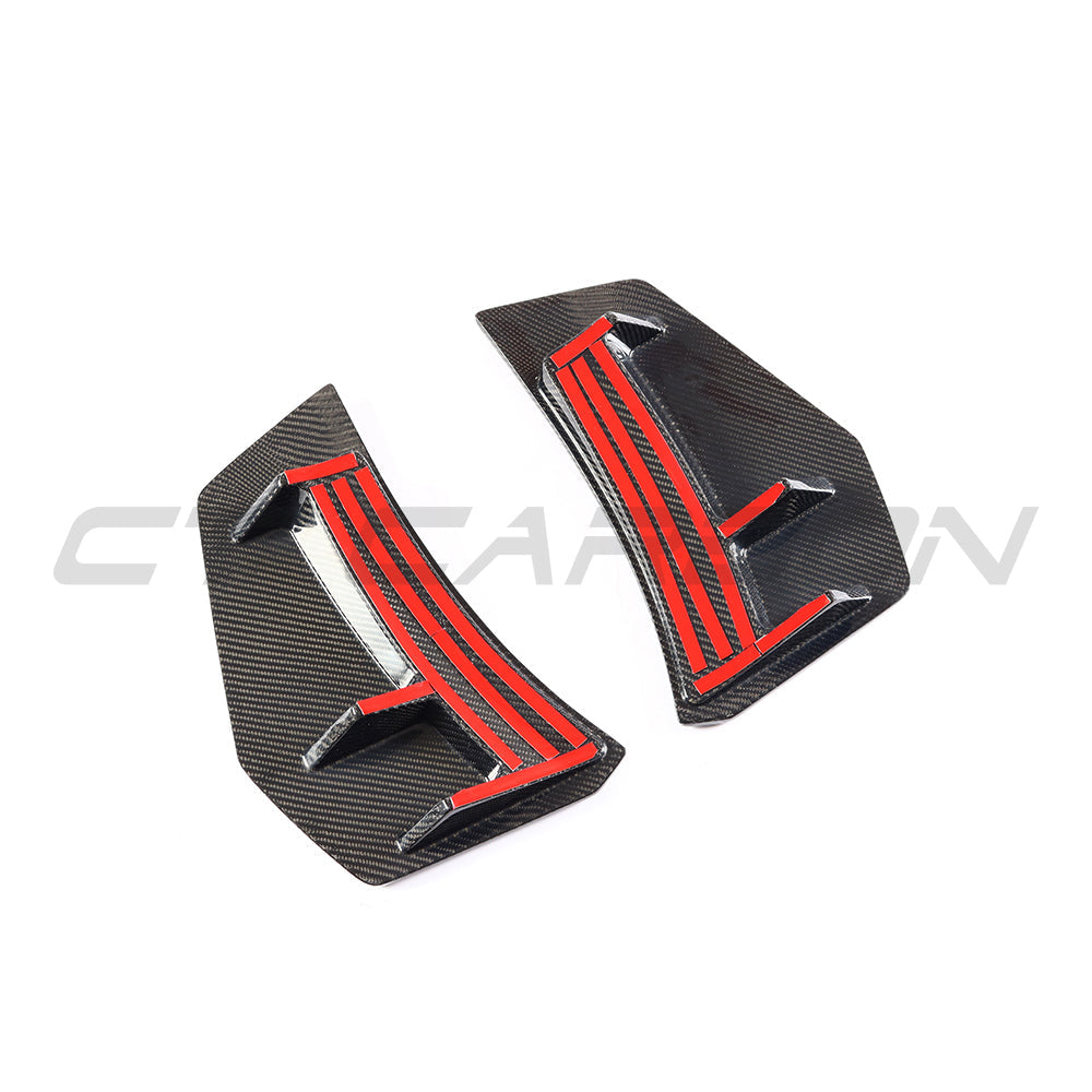 CT CARBON AUDI R8 V10 GEN 2 2015-2019 CARBON FIBRE REAR BUMPER CORNERS | SWISS HOMOLOGATED