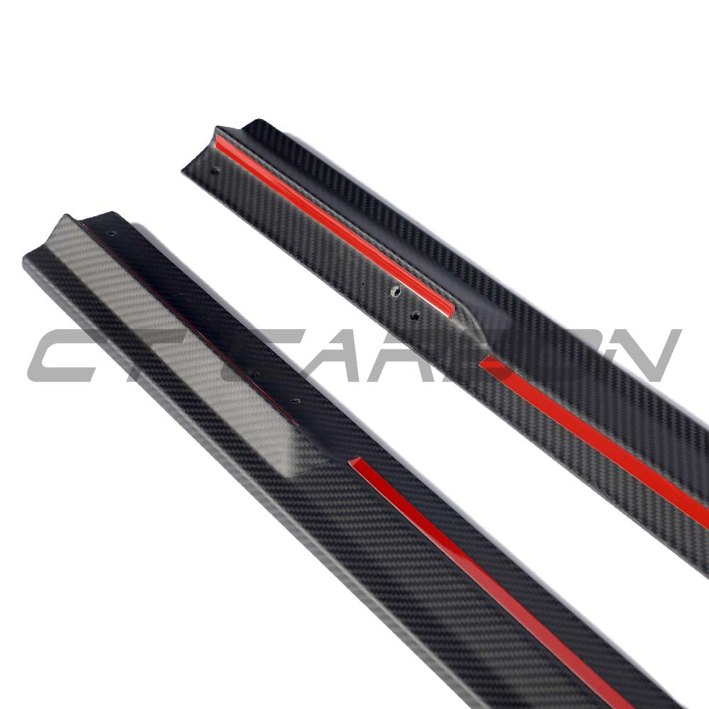 CT CARBON AUDI RS6/RS7 C8 2019+ MATTE CARBON FIBRE SIDE SKIRTS - CT DESIGN | SWISS HOMOLOGATED