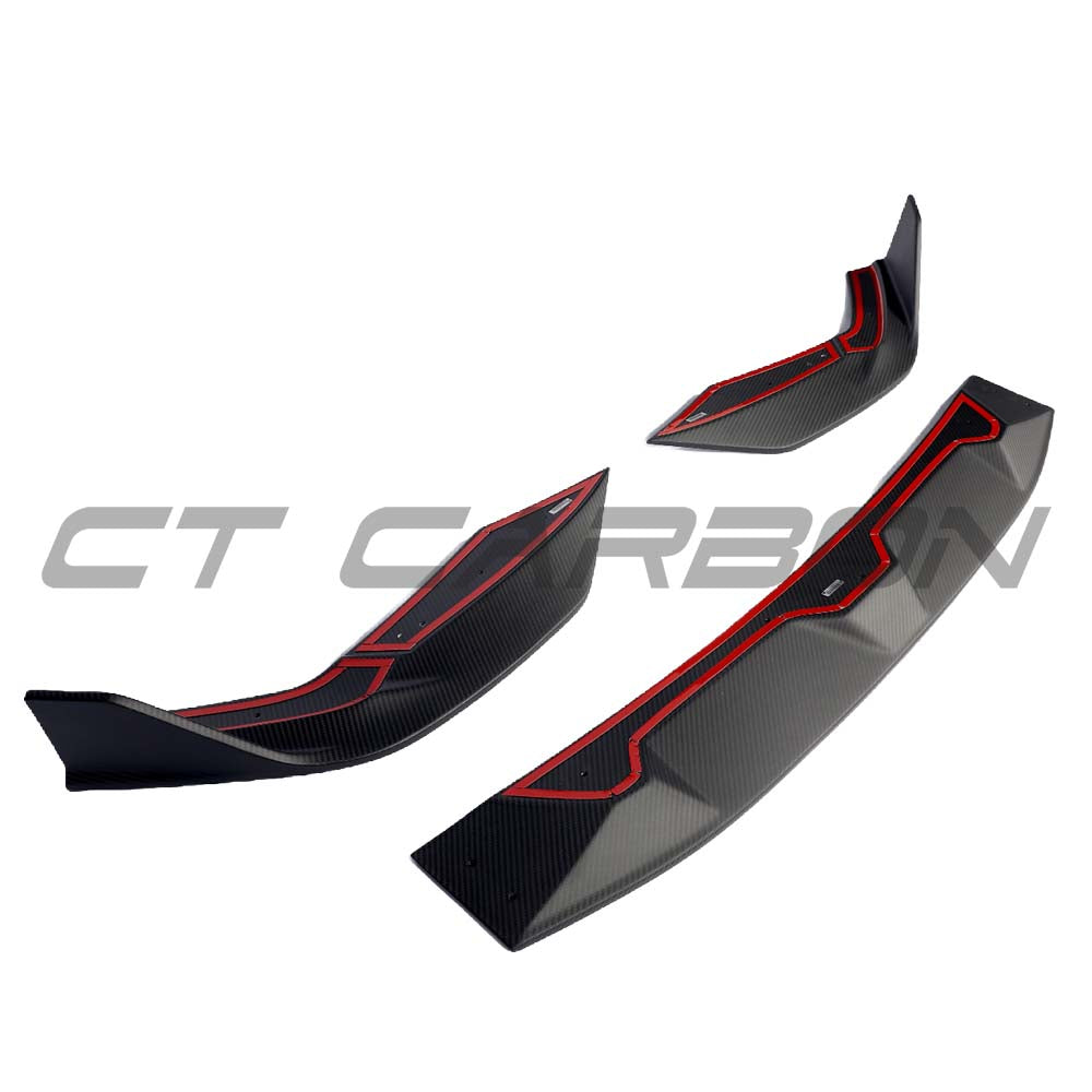 CT CARBON AUDI RS6/RS7 C8 2019+ MATTE DRY CARBON FIBRE SPLITTER - CT DESIGN | HOMOLOGATION IN PROCESS