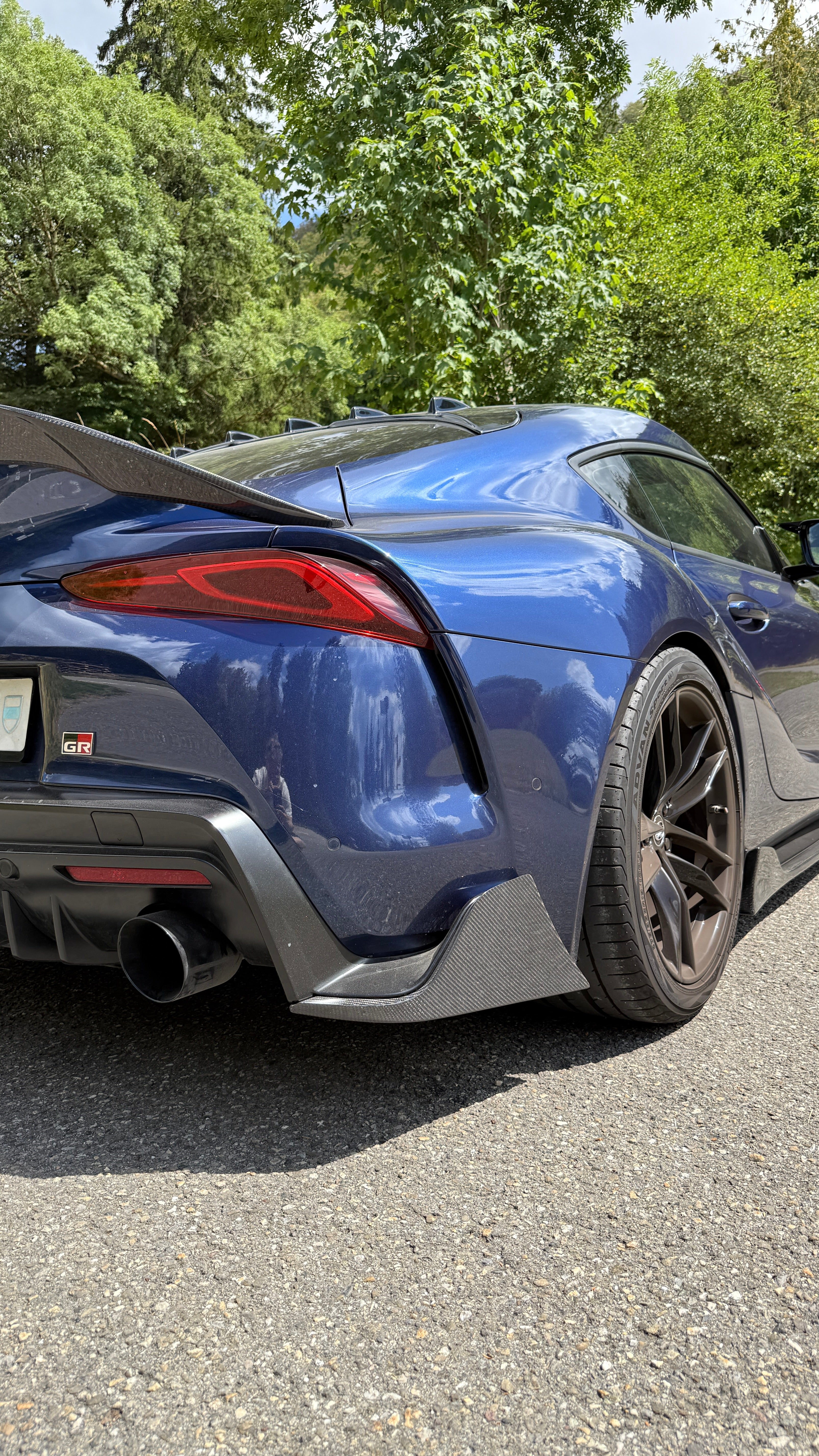 CT CARBON REAR BUMPER CORNERS SUPRA MK5 - SWISS HOMOLOGATED