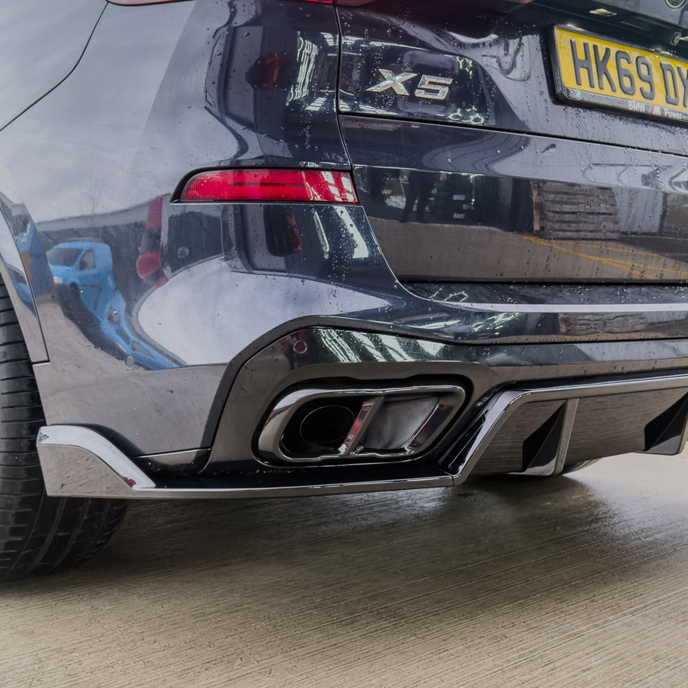 CT CARBON BMW X5 G05 2018+ GLOSS BLACK EXHAUST TIP ADD ON | SWISS HOMOLOGATED