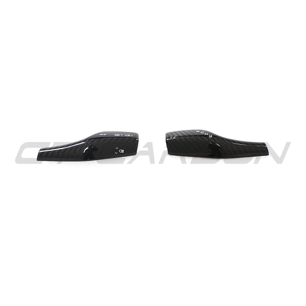 CT CARBON TESLA MODEL 3 & Y 2017+ CARBON FIBRE STALK COVER | NO HOMOLOGATION