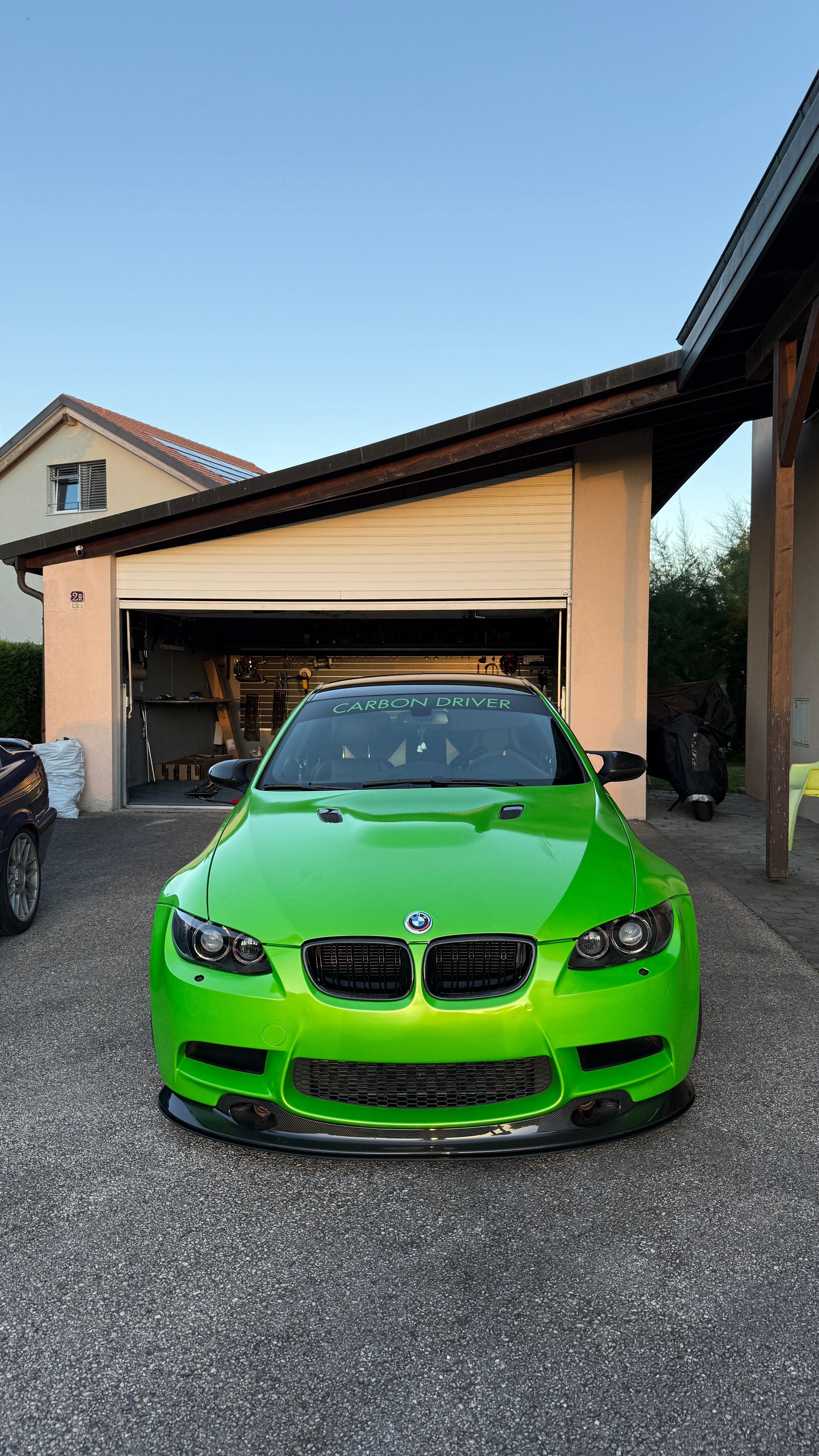 CARBON PRODUCTION GT4 ADJUSTABLE FRONT LIP FOR BMW E9X M3 - SWISS HOMOLOGATED