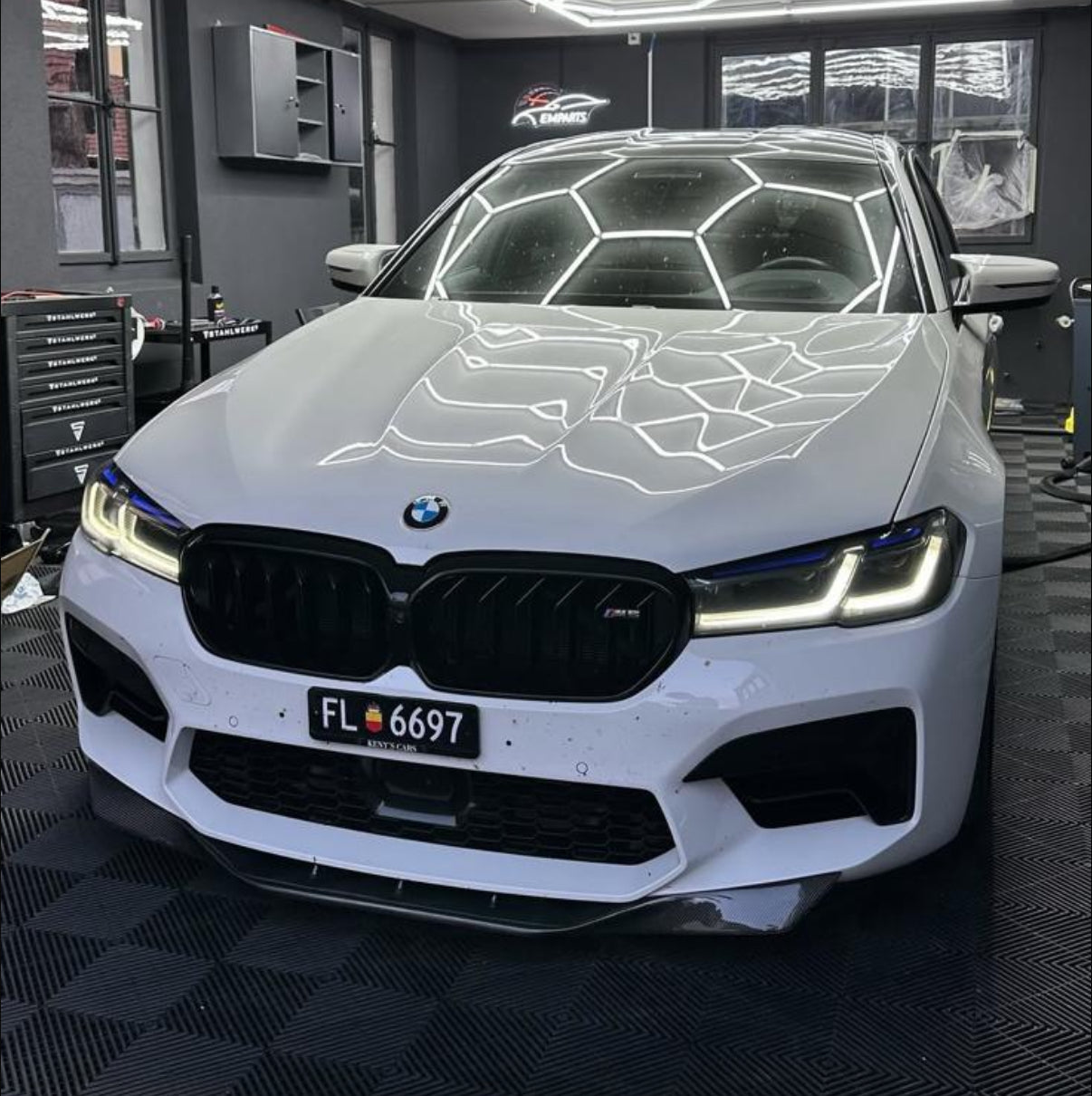 EMP CARBON FRONT LIP BMW M5 F90 LCI - R STYLE | SWISS HOMOLOGATED