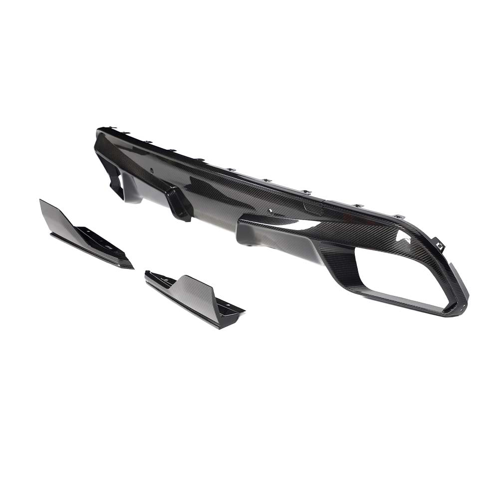 CT CARBON BMW F95 X5M PRE-LCI 2020-2023 CARBON FIBRE DIFFUSER WITH CORNERS | SWISS HOMOLOGATED
