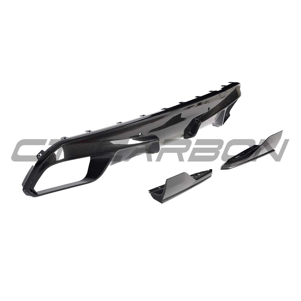 CT CARBON BMW F95 X5M PRE-LCI 2020-2023 CARBON FIBRE DIFFUSER WITH CORNERS | SWISS HOMOLOGATED