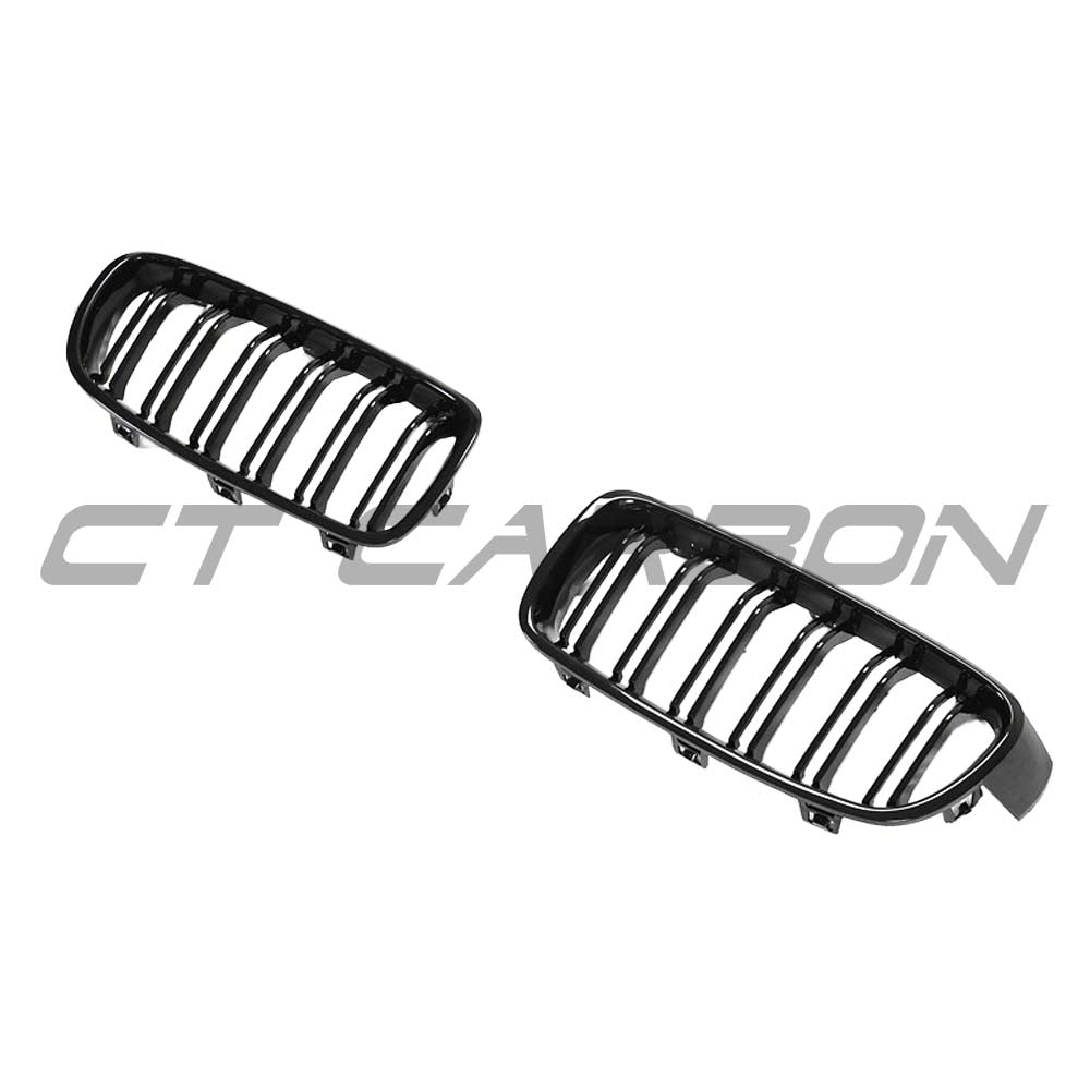 CT CARBON BMW F30/F31 3 SERIES BLACK DOUBLE SLAT GRILLES | HOMOLOGATION IN PROCESS