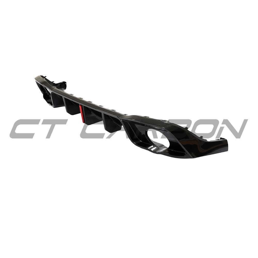 CT CARBON VOLKSWAGEN GOLF MK8/8.5 GTI/GTD 2021+ CARBON FIBRE DIFFUSER WITH LED | SWISS HOMOLOGATED