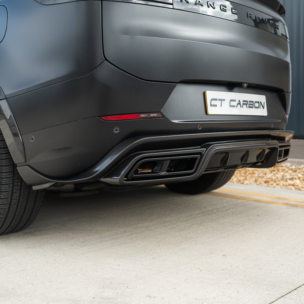 CT CARBON RANGE ROVER SPORT L461 2023+ CARBON FIBRE DIFFUSER AND TIPS - CT DESIGN | SWISS HOMOLOGATED