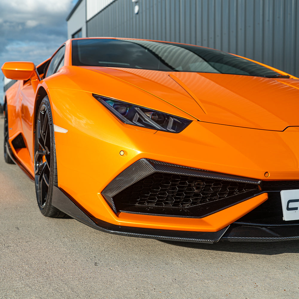 CT CARBON LAMBORGHINI HURACAN LP-610 CARBON FIBRE FRONT BUMPER TRIM - CT DESIGN | HOMOLOGATION IN PROCESS