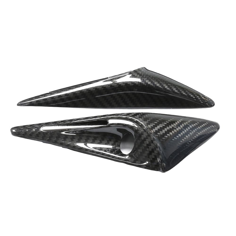 CT CARBON TESLA MODEL S 2021+ FACELIFT CARBON FIBRE SIDE CAMERA COVER ADD ON | SWISS HOMOLOGATED