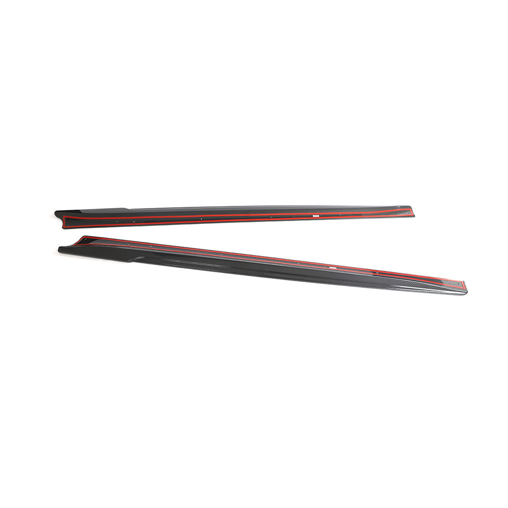 CT CARBON TESLA MODEL 3 2023+ CARBON FIBRE SIDE SKIRTS - V2 | SWISS HOMOLOGATED