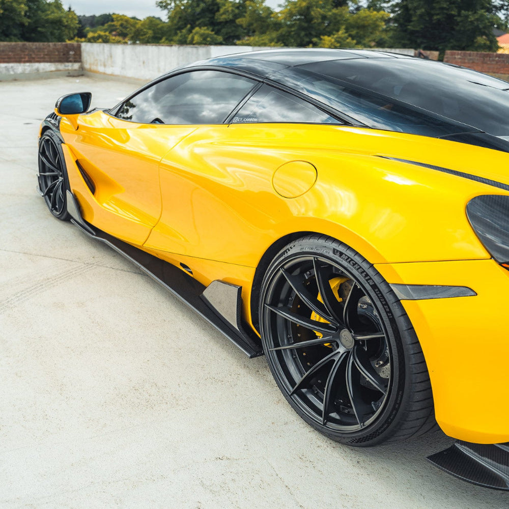 CT CARBON MCLAREN 720S CARBON FIBRE SIDE SKIRTS - CT DESIGN | SWISS HOMOLOGATED