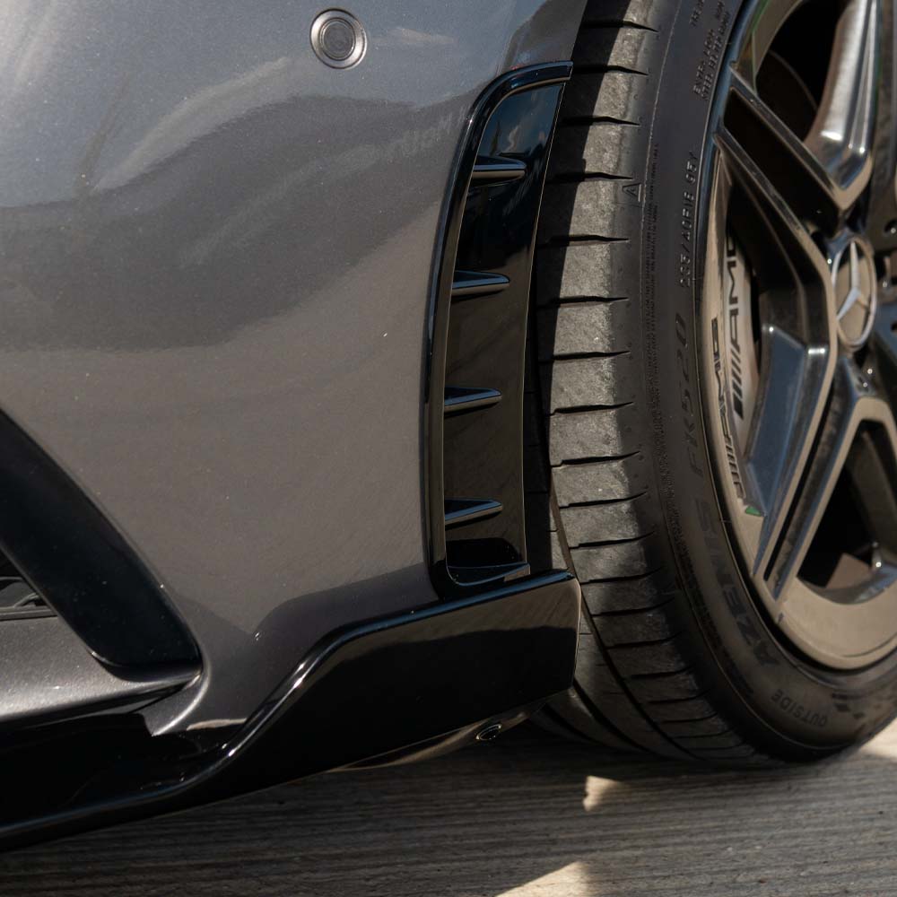 CT CARBON MERCEDES A-CLASS W177 2018-2022 GLOSS BLACK FRONT BUMPER VENTS | HOMOLOGATION IN PROCESS