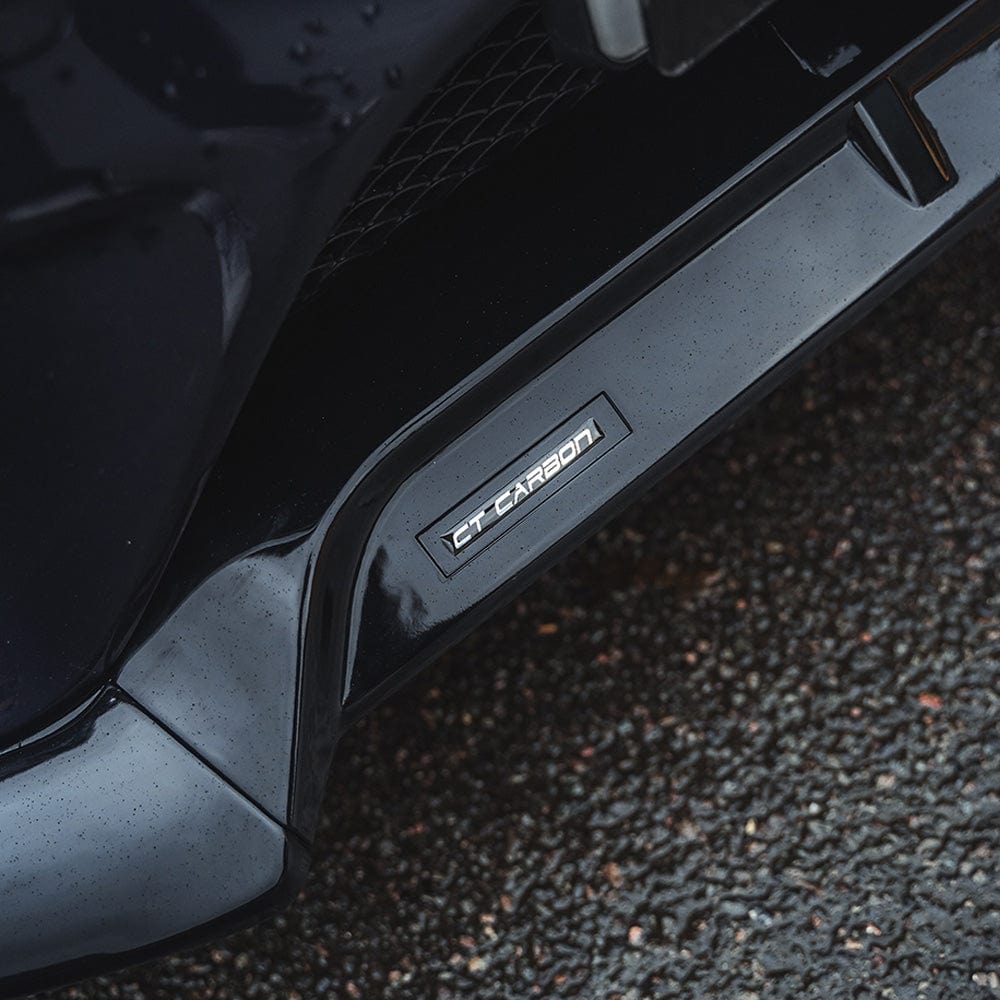CT CARBON MERCEDES C43 & C CLASS W205 2014-2018 PRE-FACELIFT GLOSS BLACK SPLITTER - V1 | HOMOLOGATION IN PROCESS