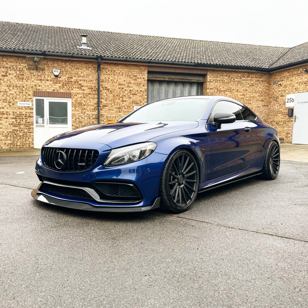 CT CARBON MERCEDES W205 C63 COUPE/CONVERTIBLE 2015-2023 CARBON FIBRE SPLITTER - V3 - CT DESIGN | HOMOLOGATION IN PROCESS