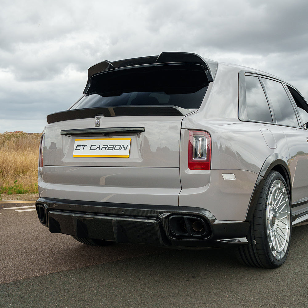 CT CARBON ROLLS ROYCE CULLINAN CARBON FIBRE DIFFUSER AND TIPS - CT DESIGN | SWISS HOMOLOGATED