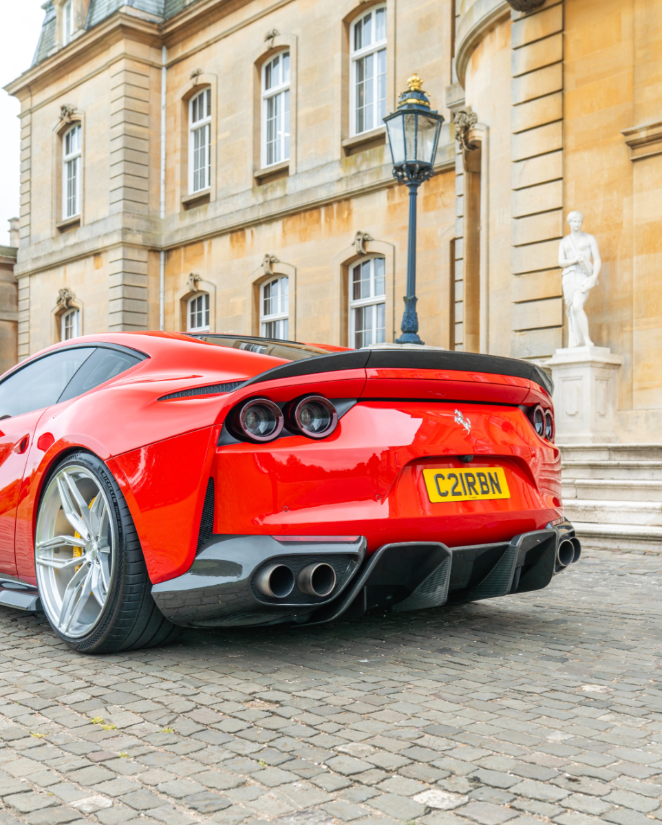 CT CARBON Ferrari 812 Superfast & GTS Carbon Fibre Exhaust Trim Cover CT Design | SWISS HOMOLOGATED