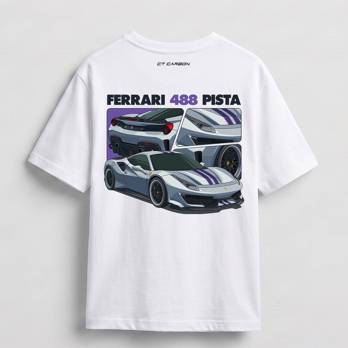 CT CARBON FERRARI PISTA GRAPHIC T-SHIRT - WHITE