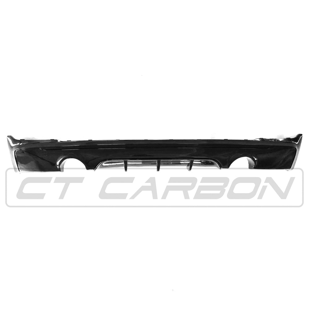 CT CARBON BMW 2 SERIES F22/F23 GLOSS BLACK DUAL EXHAUST DIFFUSER - MP STYLE | SWISS HOMOLOGATED