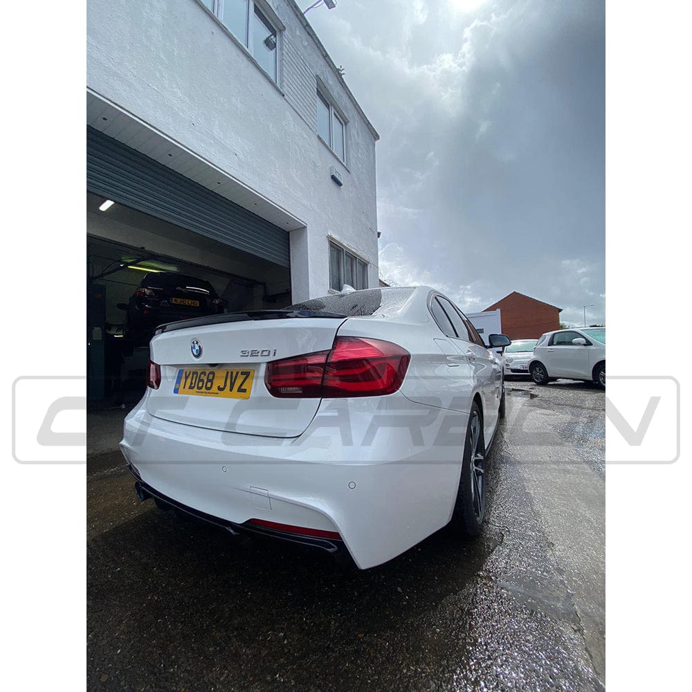 CT CARBON BMW 3 SERIES F30/F31 GLOSS BLACK LEFT EXHAUST DIFFUSER - MP STYLE | SWISS HOMOLOGATED