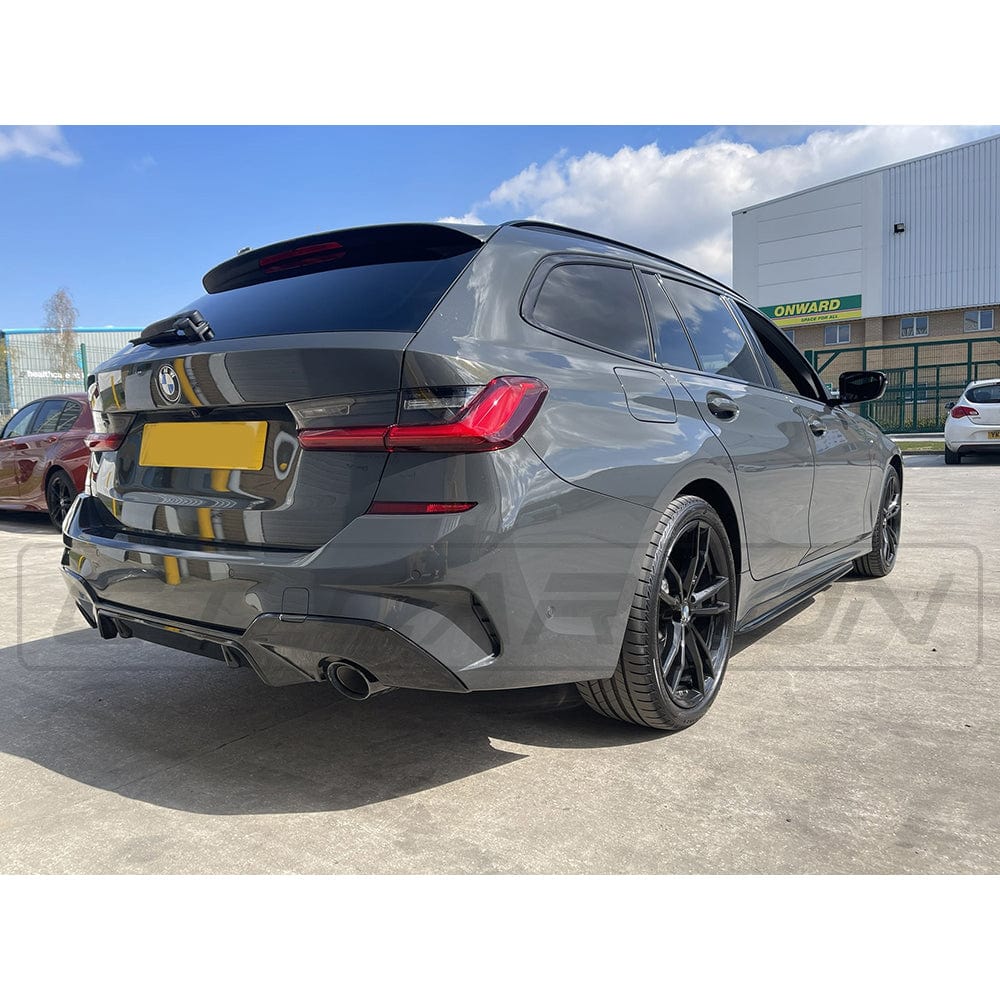 CT CARBON BMW G20/G21 3 SERIES 2019-2022 PRE LCI GLOSS BLACK ROUND EXHAUST DIFFUSER - MP STYLE | SWISS HOMOLOGATED