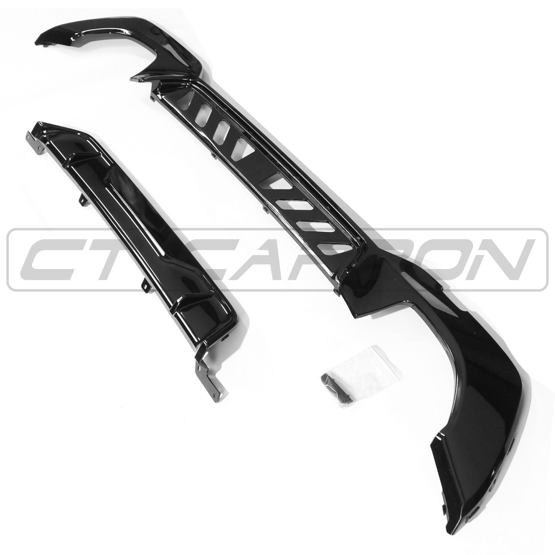 CT CARBON BMW G20/G21 3 SERIES GLOSS BLACK DIFFUSER - MP STYLE (QUAD TIPS) | SWISS HOMOLOGATED