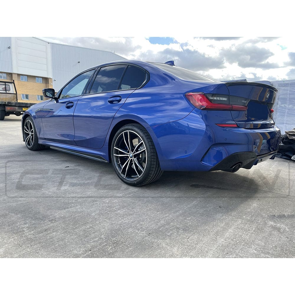 CT CARBON BMW 3 SERIES G20/G21 GLOSS BLACK SIDE SKIRTS - MP STYLE | SWISS HOMOLOGATED