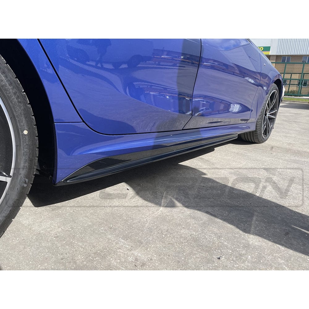 CT CARBON BMW 3 SERIES G20/G21 GLOSS BLACK SIDE SKIRTS - MP STYLE | SWISS HOMOLOGATED