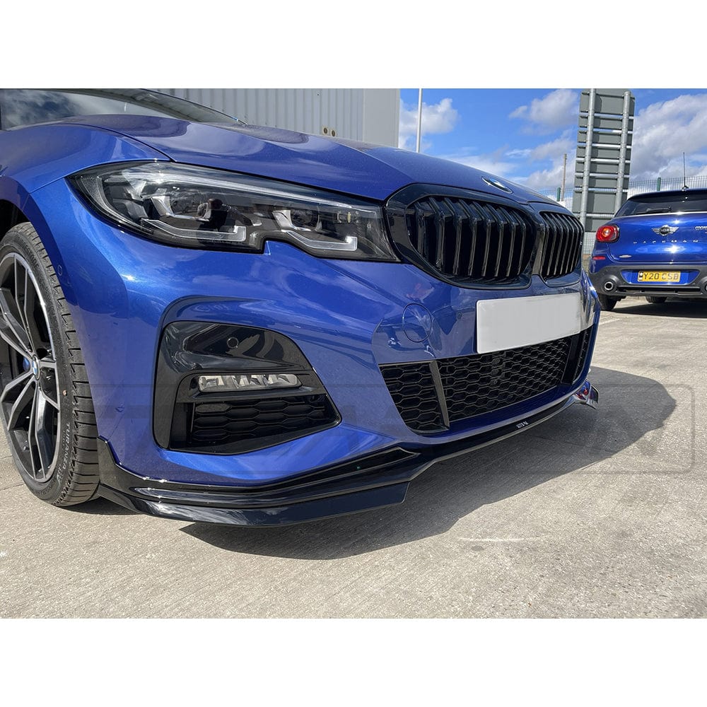CT CARBON BMW 3 SERIES G20/G21 PRE LCI GLOSS BLACK SPLITTER - V1 | HOMOLOGATION IN PROCESS