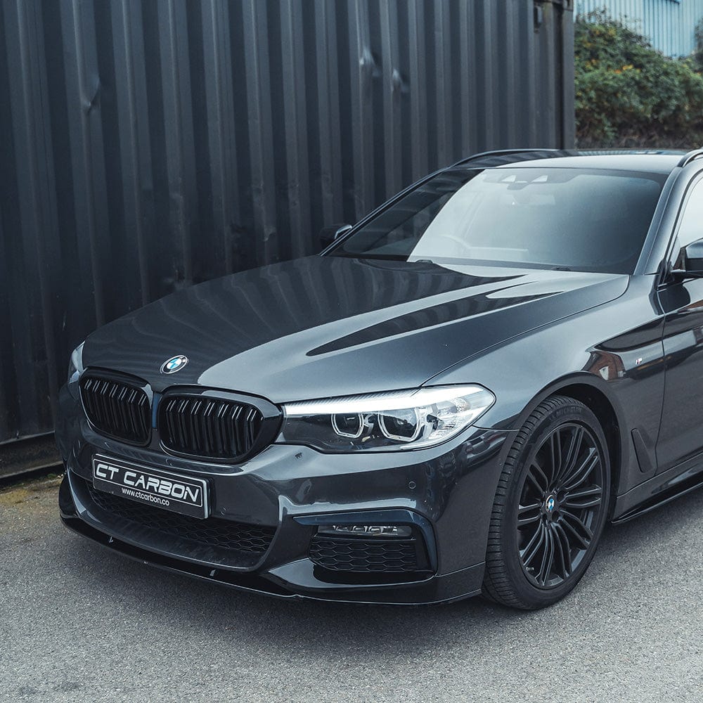 CT CARBON BMW 5 SERIES G30/31 PRE LCI GLOSS BLACK SPLITTER - V1 | HOMOLOGATION IN PROCESS
