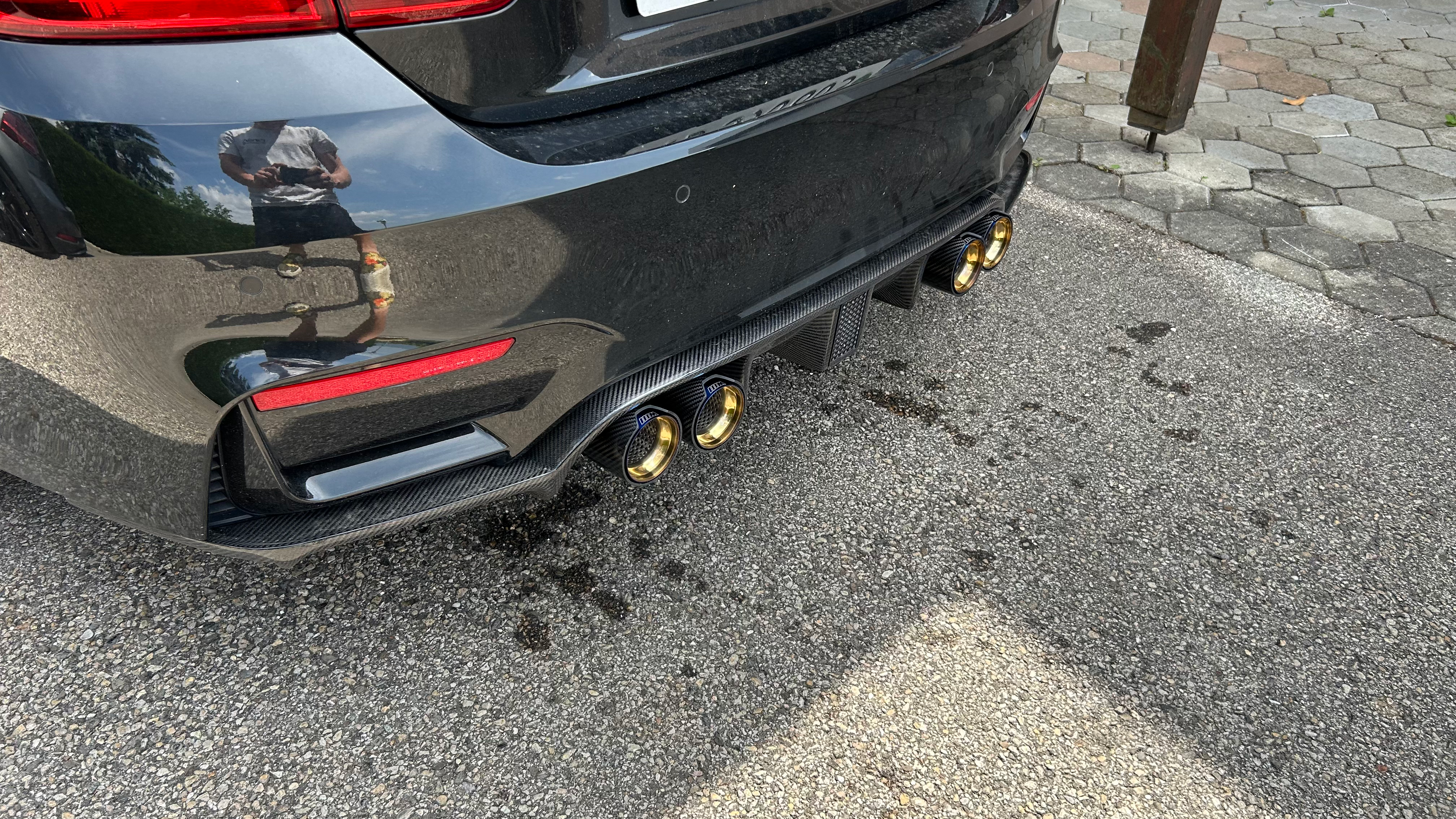 EXHAUST TIPS STAINLESS/CARBON 4PCS/SET F8X BURN ENDS | SWISS HOMOLOGATED